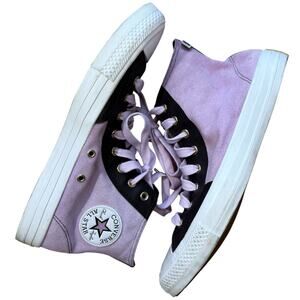 Converse All Star Black Joy Purple Suede High Tops Mens Size 11.5 Rare Blk Cons